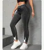 Calça Jeans Stretch Rasgada de Cintura Alta Estilo Europeu e Americano Transfronteiriça para Mulheres, Calça Skinny Justa que Molda o Quadril