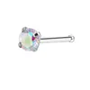 Piercing de Nariz Estrela de Cinco Pontas em Aço Inoxidável, Piercing de Nariz com Barra Única de Zircônia, Piercing de Nariz Personalizado, Barra Reta, Barra Curva, Piercing de Nariz em S, Atacado de Fábrica