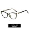 97796 Lámina para Gafas Anti-luz Azul Propiónico Transfronteriza Color Montura Óptica Tendencia Pin CP Marco para Miopía de Mujer Europeo y Americano