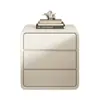 Mesa de cabeceira de madeira maciça estilo creme, armário organizador para maquiagem, mesa de cabeceira ultranarrow, criado-mudo para quarto, armário organizador para espaços pequenos