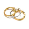 Anel Europeu e Americano Francês de Três Camadas com Diâmetro de Fio Entrelaçado Design de Nicho Anel Feminino de Aço Titânio Ouro 18K É à Prova d'Água e Não Desbota