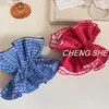 Atmósfera Roja Estilo Coreano ~ Simple Scrunchie Rayado para el Cabello para Mujer 2025 Nuevo Accesorio de Cabello Elegante de Alta Gama para Mujer