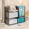 Caja organizadora de cosméticos, un estante de almacenamiento de escritorio elegante y lujoso, un estante de almacenamiento de gran capacidad y multicapa para productos de cuidado de la piel, perfecto para un tocador