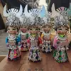 Adornos con Muñecas de Tela, Muñecas Miao, Nuevos Recuerdos, Muñecas Étnicas de Doble Pierna Especiales Hechas a Mano para Viajes