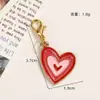 Llavero de aleación con forma de corazón transfronterizo, colgante de esmalte colorido, accesorio de llave para bolso DIY, venta al por mayor de regalos