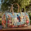 2026 Nova Série Animal Cavalo Transfronteiriça Bolsa de Viagem Acolchoada Portátil para Curta Distância Bolsa Multifuncional para Esportes Fitness