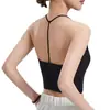 Nuevo producto: Camiseta Deportiva Blanca para Mujer con Sujetador Incorporado y Almohadillas en el Pecho, con un Hermoso Diseño en la Espalda, Adecuada para Usar como Prenda Exterior, Corte Ajustado y Favorecedor