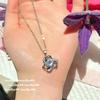 Nvnvthui collar de gema estrella de cuento de hadas brillante chapado en oro rico oro de 18 quilates estrella anillo de circonita Awn
