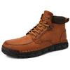 Botas Masculinas de Inverno 2024 Casuais Tamanho Plus Forradas com Fleece Plataforma Calçados Casuais Novos Masculinos para Exterior Estado Alto Calçados Masculinos para Exterior
