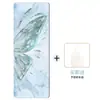 Esterilla de Yoga Gruesa de Goma y Gamuza de 5 mm, Amortiguadora, Antideslizante, Silenciosa, Esterilla Gruesa para Fitness y Aeróbicos, Tapete de Piso Insonorizado