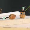 Madera de sándalo verde tallada lechuza cadena para teléfono móvil llavero colgante de animalito lindo para hombres y mujeres colgante creativo para teléfono móvil regalo