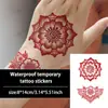 Os Adesivos Populares de Tatuagem de Henna Vermelha da Temu são Duradouros, à Prova d'Água e Adequados para Corpos de Mulheres, Estilo Tribal Tradicional, e Podem Ser Usados para Eventos de Casamento