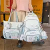 Mochila de anime estilo japonés, nueva mochila escolar con estampado de dibujos animados, bolsa de doble hombro fresca y juvenil estilo chica