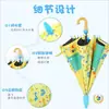 Lindo Paraguas Infantil de Dibujos Animados con Mango Largo, Funda Impermeable, Apertura Automática, Recubrimiento Negro y Logo Impreso para Estudiantes de Jardín de Infancia