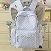 Mochila de Estilo Coreano con Lunares Ins, Linda y Elegante para Estudiantes, Mochila de Alta Capacidad para Estudiantes de Secundaria, Mochila Estilo Mori