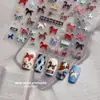26 Tipos de Adesivos para Unhas em Relevo com Textura de Tecido e Designs de Pônei, Adesivos Doces e Descolados para Unhas DIY para Festivais, Estilos Mistos e Designs em Alta