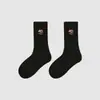 1746 calcetines infantiles al por mayor, calcetines de media caña bordados con lazo, estilo Miu girl, calcetines de algodón sin costuras con puños holgados para niñas