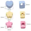 Contas Acrílicas Creme com Furo Grande Estrela de Cinco Pontas Flor de Ameixa Coração Contas Feitas à Mão DIY Caseiro Corrente para Celular Chaveiro Joias