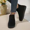 Comercio exterior talla extra botas de nieve mujer 2024 otoño e invierno nuevo moda transfronteriza cálido forro de felpa botines de pedal zapatos de algodón