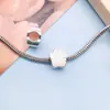 8 Tipos de Goteo de Aceite Dibujos Animados Lindo Colorido Huellas de Pata de Oso de Aleación Cuentas con Agujero Grande Pulsera DIY Cuentas Separadoras de Agujero Grande Accesorios para Joyería