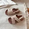 Zapatos de Playa Versátiles de Moda para Niñas 2026 Verano Nuevos Zapatos Infantiles de Lunares con Punta Abierta Estilo Birkenstock para Niños Mayores Zapatos de Princesa