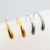 Pendientes sencillos de gota de agua de estilo japonés y coreano para mujer, de acero de titanio, con temperamento retro y moderno, que combinan con todo, pequeños pendientes de estilo europeo y americano.