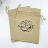 Bolsa de Algodão e Linho Personalizável e Impressível Saco de Armazenamento Saco de Linho com Cordão Brinquedo Cultural de Alto Padrão Embalagem de Joias de Contas Saco de Linho