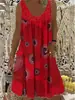 2023 Europeo y Americano AliExpress Amazon WISH Sin Mangas Encaje Plisado Patchwork Estampado Elegante Vestido Mujer