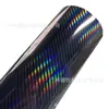 Película de Vinilo Avanzada Brillante de Fibra de Carbono Negra Colorida sin Burbujas Película para Cambio de Color de Coche Calcomanía DIY para Teléfono Móvil