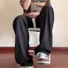 Pantalones de Seda de Hielo para Hombre Verano Delgados Sueltos Tendencia Caída Pierna Ancha Pantalones de Vestir ins Deportivos Pierna Recta Casual Largos