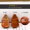 Madera de Ébano y Madera de Melocotón Pintados Dibujos Animados Lindo Mascota Colgante Hecho a Mano DIY Collar Encanto Llavero Accesorio de Bolso