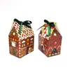 Paquete de 12 Cajas de Empaque Navideño de Cuatro Colores Mixtos Caja de Regalo Caja de Dulces Suministros para Fiestas Suministros de Empaque