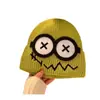 Gorro de Lana Tejido Divertido y Lindo para Mujer, Nuevo para Otoño e Invierno, Dibujo Animado, Cálido, a Prueba de Frío, para Cara Pequeña