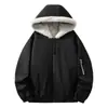 2025 Chaqueta Retro Americana Plus con Cuello de Felpa Ropa Exterior de Algodón Estilo Nuevo de Invierno Shizhandaodiao Parka Holgada con Capucha Ropa Exterior de Algodón