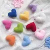 Accesorios de Llavero de Corazón de Ganchillo Hecho a Mano Disponibles, Decoración de Corazón de Algodón Relleno 3D para Ropa y Sombreros