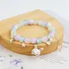 Pulsera Nueva Estilo Coreano con Cristales de Conejito Lindo, Joyería de Pulsera para Estudiantes, Sensación de Alta Gama para Niñas
