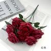 Simulación de rosas de ensueño de 7 cabezas, ramos de rosas de esquina de múltiples capas, flores falsas para bodas, auditorio con flores, accesorios florales para fotografía