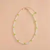 Amazon Transfronterizo Nuevo Collar de Perlas de Imitación de Vidrio Verde Collar Bohemio Retro Joyería para Mujeres