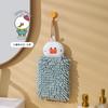 Toalha de Mão de Chenille Birus Desenho Animado Pendurada Animal Fofo Handebol Doméstico Crianças Cozinha Limpar Mãos Quadrada