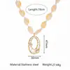 Moda Europea y Americana Nuevo Collar Serie Océano Cadena Abierta Doble Línea Clavícula Diseño Hueco de Caracola Versátil Al por Mayor