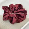 Scrunchie de Veludo com Bolinhas Estilo Coreano para Mulheres 2025 Novo Acessório de Cabelo Tendência Estilo Preguiçoso Versátil Elástico para Rabo de Cavalo