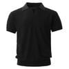 Ropa para Hombre Verano Camisa Polo de Punto Manga Corta para Hombre Verano Color Sólido Lar Camiseta Casual Superior Camisa Polo