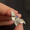 Anillo Inteligente de Mariposa Danzante Estilo Chino Retro Incrustado con Tecnología de Dibujo de Hilo Sentido Tridimensional de Alta Gama Anillo Abierto de Temperamento para Mujeres