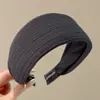 Diadema de punto estilo retro americano de ala ancha, de alta gama, adecuada para frentes amplias, a la moda, versátil para uso diario y para ir al trabajo, pinza para el pelo y accesorio para el cabello
