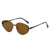 Óculos de Sol Estilo Europeu e Americano Transfronteiriço Moda Personalidade Armação de Metal Poligonal Anti-UV Fabricante de Óculos de Sol Atacado