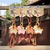 Jinnew Original Buena Suerte y Bendiciones - Abundancia de Dinero Caballo Pequeño Colgante de PVC Llavero de Dibujos Animados Encanto para Bolsa Regalo