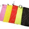 Bolsa de gafas de sol de rejilla colorida, bolsa de tela para gafas, estuche para gafas de sol con cremallera, bolsillo para teléfono móvil, cuerda doble