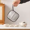 Horno Ru Caqui Ruyi Tetera de Mano Set de Té de Viaje con Tetera de Cerámica Agrietada Logo del Set de Té de Viaje Disponible