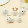 Dibujos Animados Super Mini Lindo Animal Terciopelo Animal Perro West Highland Colgante Llavero Cadena para Teléfono Móvil Accesorios de Joyería