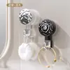Gancho de ventosa, no requiere taladro, fuerte capacidad de carga, sin dejar rastro, autoadhesivo de vacío, giratorio, para cocina, baño, inodoro, detrás de la puerta, vidrio